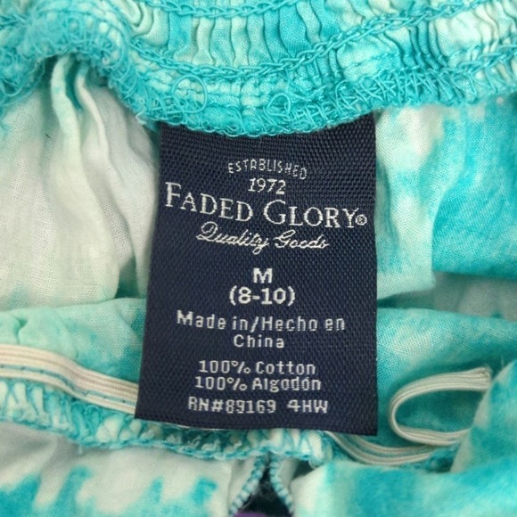 Faded Glory Tie Dye Tiered Ruffle Hem Smocked Back Maxi Dress Med (8-10) - Picture 10 of 10